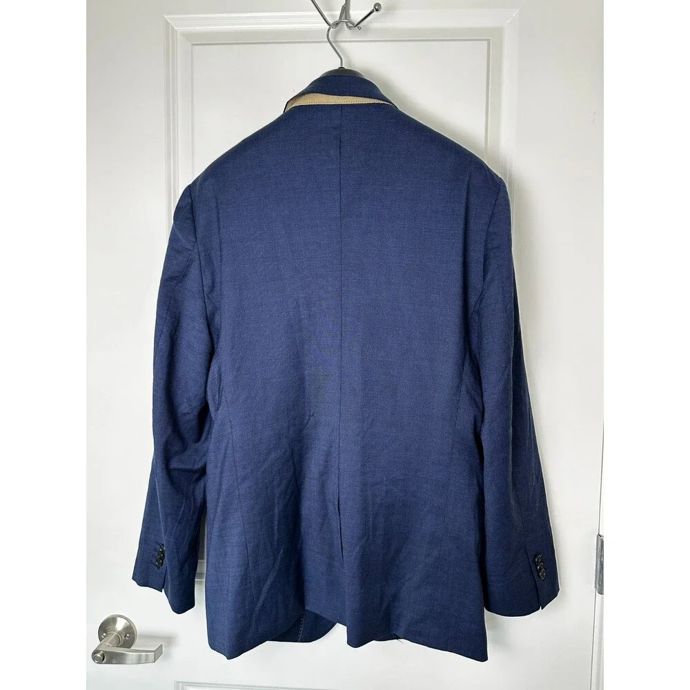 Banana Republic Men’s 44R Blue Wool Blazer Italian Fabric Stretch Sport Coat